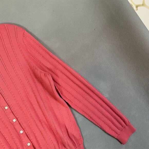 Brooks Brothers Cardigan Sweater Women Sz XL Cable Knit Casual Preppy Academicia - Picture 7 of 14